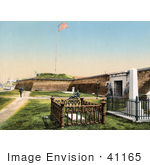 #41165 Stock Photo Of People At Fort Moultrie In Charleston South Carolina