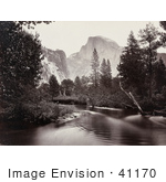#41170 Stock Photo Of A Flowing Stream Near Half Dome In Yosemite National Park California