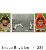 #41234 Stock Illustration Of A Stock Illustration Of A Vintage Baseball Card Of Charley O’Leary And Ty Cobb With A Center Photo 1912