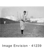 #41239 Stock Photo Of Ty Cobb Of The Detroit Tigers Standing And Posing With A Bat In A Field