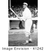 #41242 Stock Photo Of Jim Thorpe Of The Giants Standing With A Baseball Bat At Polo Grounds
