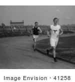 #41258 Stock Photo Of Jim Thorpe And Thomas Mclaughlin Running On A Track Between 1910 And 1915