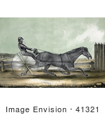 #41321 Stock Illustration Of The Trotting Horse Named Trustee In His 20th Mile On October 20th 1848