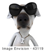 #43119 Royalty-Free (Rf) Clipart Illustration Of A 3d Jack Russell Terrier Dog Mascot Wearing Sunglasses - Pose 1