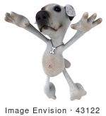 #43122 Royalty-Free (Rf) Clipart Illustration Of A 3d Jack Russell Terrier Dog Mascot Dancing - Pose 3