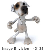 #43138 Royalty-Free (Rf) Clipart Illustration Of A 3d Jack Russell Terrier Dog Mascot Dancing - Pose 2
