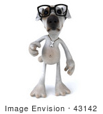 #43142 Royalty-Free (Rf) Clipart Illustration Of A 3d Jack Russell Terrier Dog Mascot Wearing Glasses - Pose 3
