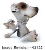 #43152 Royalty-Free (Rf) Clipart Illustration Of A 3d Jack Russell Terrier Dog Mascot Meditating - Pose 2