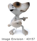 #43157 Royalty-Free (Rf) Clipart Illustration Of A 3d Jack Russell Terrier Dog Mascot Dancing - Pose 5