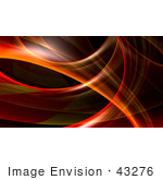 #43276 Royalty-Free (Rf) Illustration Of A Red And Orange Fractal Swoosh Background - Version 3