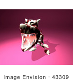 #43309 Royalty-Free (Rf) Illustration Of A Mean 3d Dog Wearing A Spiked Collar - Version 7