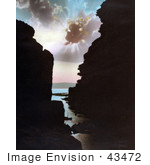#43472 Rf Stock Photo Of The Sun Shining Behind Clouds Over The Ravine Of The River Arnon Jordan