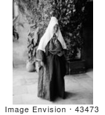 #43473 Rf Stock Photo Of A Black And White Ramallah Woman Dressed In A Dowry Necklace