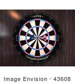 #43608 Royalty-Free (Rf) Illustration Of A Dartboard With Darts - Version 3