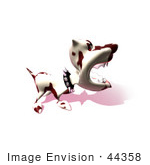 #44358 Royalty-Free (Rf) Illustration Of A Aggressive 3d Dog Wearing A Spiked Collar - Version 11