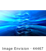 #44467 Royalty-Free (Rf) Illustration Of A Background Of A Circling Blue Fractal Reflection