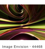 #44468 Royalty-Free (Rf) Illustration Of A Reflective Green Spiral Background - Version 1
