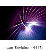 #44471 Royalty-Free (Rf) Illustration Of A Purple And Blue Grid Spiral Background - Version 2