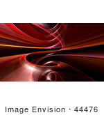 #44476 Royalty-Free (Rf) Illustration Of A Background Of Red And Orange Spiraling Fractals On Black - Version 2