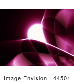 #44501 Royalty-Free (Rf) Illustration Of A Pink Grid And Swoosh Background On Black