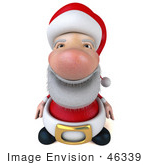 #46339 Royalty-Free (Rf) Illustration Of A 3d Big Nose Santa Mascot Facing Front- Version 2