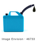 #46733 Royalty-Free (Rf) Illustration Of A 3d Blue Gas Can Dripping Fuel