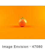 #47080 Royalty-Free (Rf) Illustration Of A Shiny 3d Naval Orange Fruit - Version 2