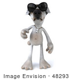 #48293 Royalty-Free (Rf) Illustration Of A 3d Jack Russell Terrier Dog Mascot Wearing Shades And Walking Forward