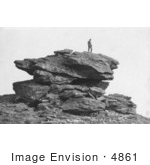 #4861 Man On Anvil Rock