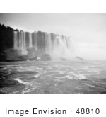 #48810 Royalty-Free Stock Photo Of A Scene Of Horseshoe Falls Niagara Falls Rushing Down Over Boulders