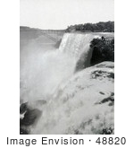 #48820 Royalty-Free Stock Photo Of A View Onto American Falls From Goat Island Niagara Falls