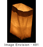 #491 Picture of a Candle Lit in a Bag During a Candlelight Vigil in Medford, Oregon by Kenny Adams