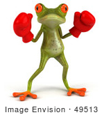 #49513 Royalty-Free (Rf) Illustration Of A 3d Red Eyed Tree Frog Boxer - Version 1