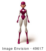 #49617 Royalty-Free (Rf) Illustration Of A 3d Superwoman Standing And Facing Front - Version 2