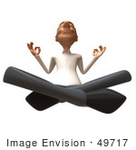 #49717 Royalty-Free (Rf) Illustration Of A 3d Young White Man Meditating - Version 4