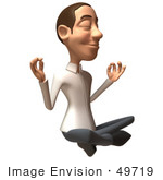 #49719 Royalty-Free (Rf) Illustration Of A 3d Young White Man Meditating - Version 2