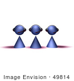 #49814 Royalty-Free (Rf) Illustration Of A Group Of Three 3d Purple Avatar Customer Service People - Version 3