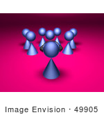 #49905 Royalty-Free (Rf) Illustration Of A 3d Group Of Purple Avatar Characters In A Meeting - Version 6