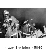 #5065 Stock Photography Of Firefighters Battling A Fire That Was Sparked Days After Hurricane Hugo
