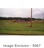 #5067 Stock Photography Of A South Carolina Farm House Destroyed By Hurricane Hugo