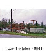 #5068 Stock Photography Of Building Destroyed Hurricane Hugo Weather