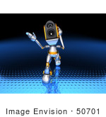 #50701 Royalty-Free (Rf) Illustration Of A 3d Futuristic Speaker Robot Mascot Walking Forward And Gesturing - Version 1
