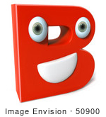 #50900 Royalty-Free (Rf) Illustration Of A 3d Red Character Letter B