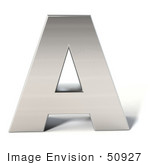 #50927 Royalty-Free (Rf) Illustration Of A 3d Chrome Alphabet Letter A