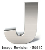#50945 Royalty-Free (Rf) Illustration Of A 3d Chrome Alphabet Letter J