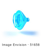 #51658 Royalty-Free (Rf) Illustration Of A 3d Neon Blue Speaker - Version 3