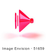 #51659 Royalty-Free (Rf) Illustration Of A 3d Neon Pink Speaker