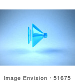 #51675 Royalty-Free (Rf) Illustration Of A 3d Neon Blue Speaker - Version 2