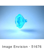 #51676 Royalty-Free (Rf) Illustration Of A 3d Neon Blue Speaker - Version 1