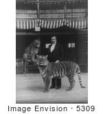 #5309 Man With Lion And Tiger